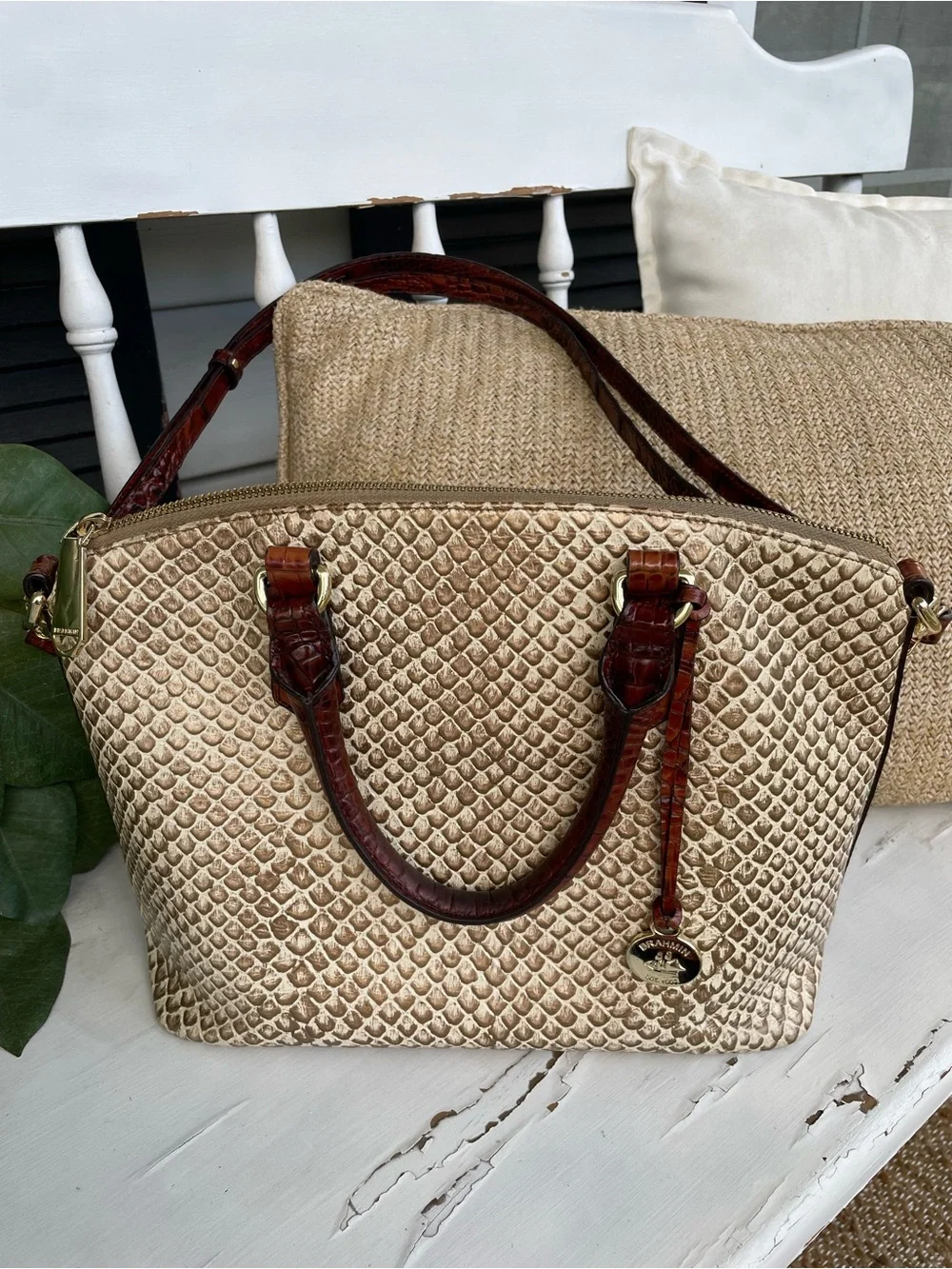 Brahmin crème rhodes